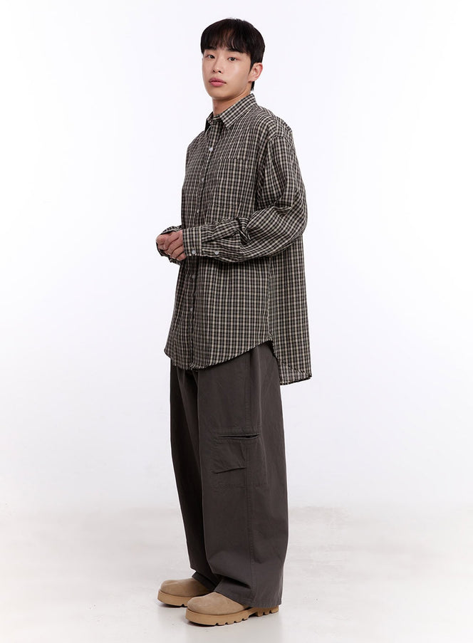 Men's Pocketed Wide-Fit Trousers IM512