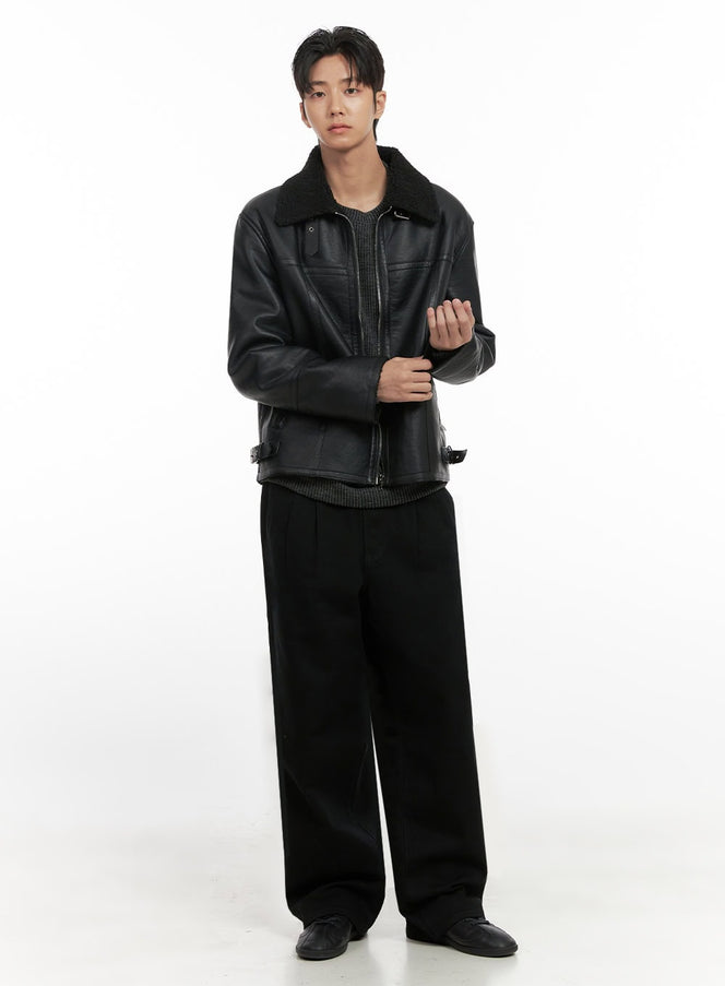 mens-pintuck-wide-leg-cotton-pants-black-id413