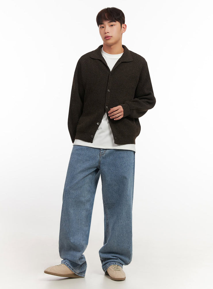 Men's Washed Long Relaxed-Fit Jeans IF517