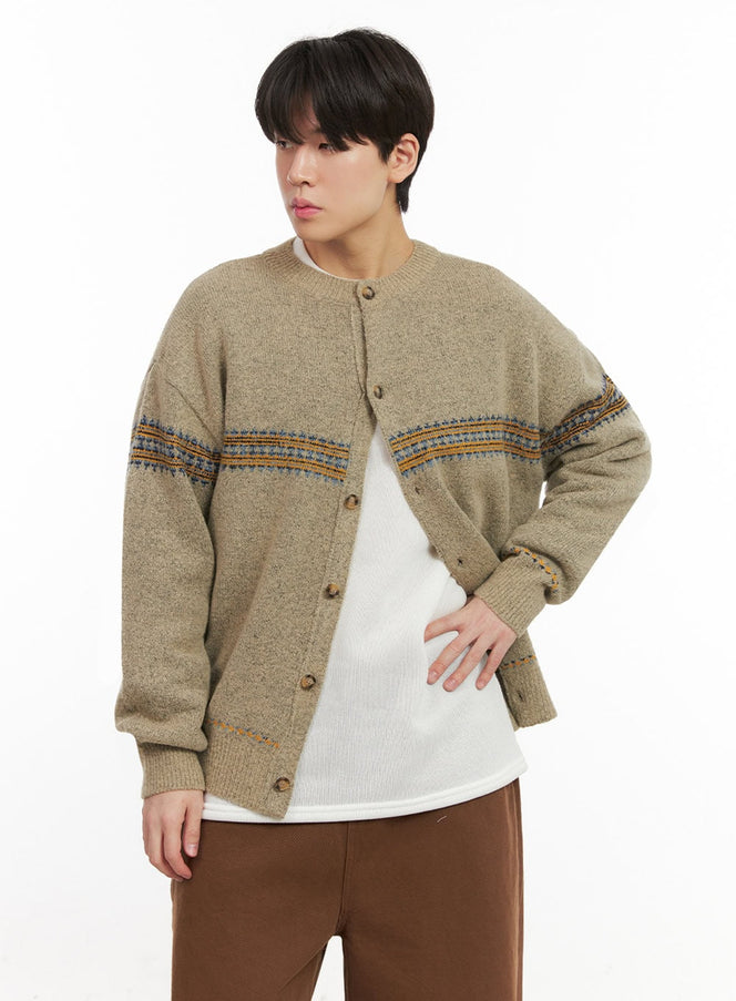 Men's Nordic Loose-Fit Cardigan IJ517