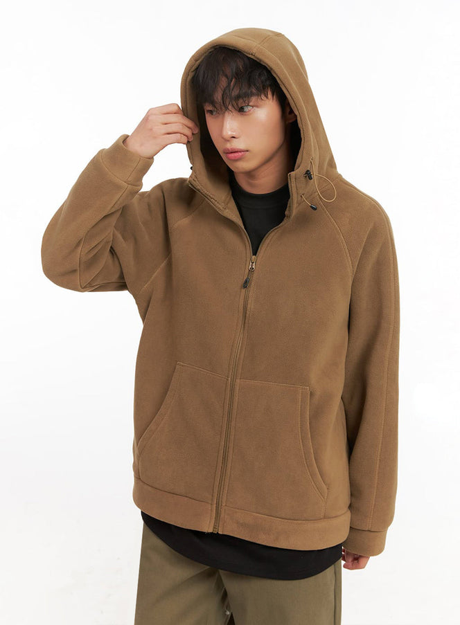 mens-urban-hooded-zip-up-jacket-id431 / Beige