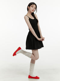 flare-mini-sleeveless-dress-oa405 / Black