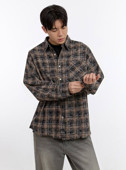 Men's Long-Sleeve Flannel Shirt IF528