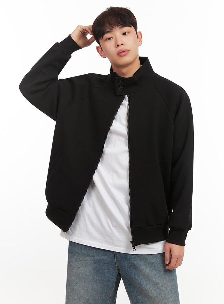 Men's Button-Neck Zip-Up Jacket IF517