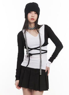 strap-slim-fit-bolero-cm518 / Black