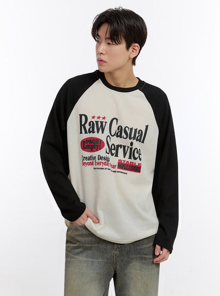 Men's Casual Graphic Long-Sleeve T-Shirt IF528