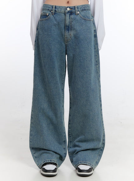 naomi-wide-washed-baggy-denim-co431 / Blue