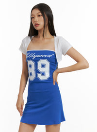 sporty-mini-tube-dress-set-cu414 / Blue