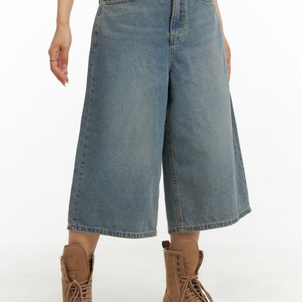 low-rise-midi-jorts-cy407 / Blue