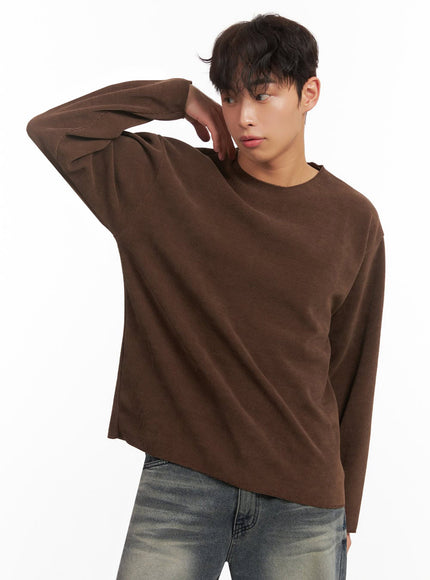 mens-corduroy-long-sleeve-sweater-id431 / Brown