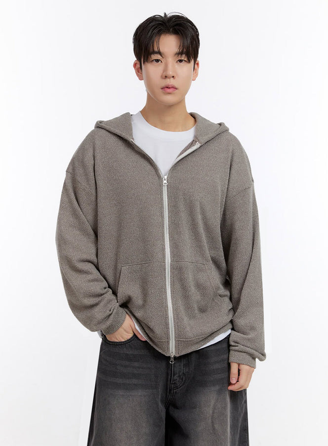 Men's Cozy Zip-Up Hooded Jacket IF528