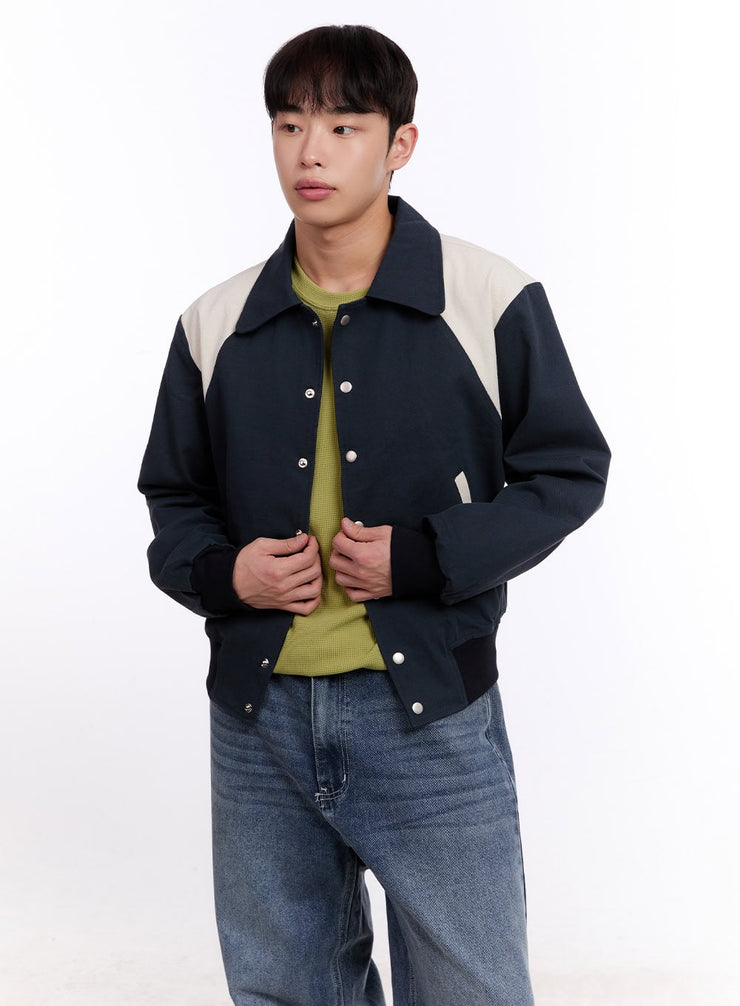 Men's Two-Tone Varsity Jacket IM512