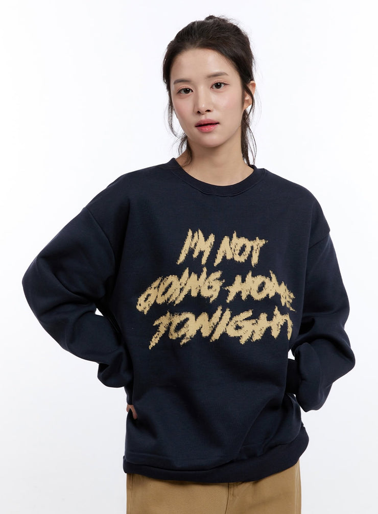 oversized-crew-neck-sweatshirt-on418 / Dark blue