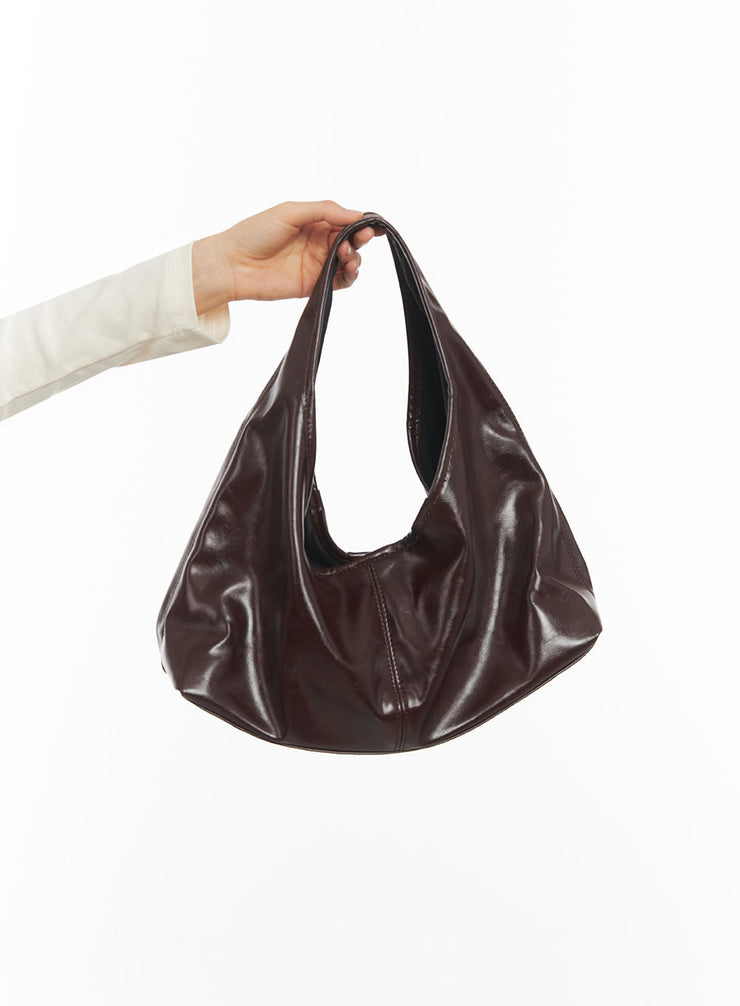 Elegant Faux Leather Shoulder Bag IM514