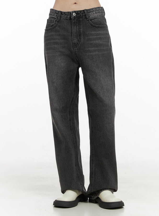 libby-black-denim-bootcut-jeans-oo401 / Dark gray