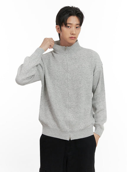 mens-warmpoly-zip-up-sweater-id413 / Gray