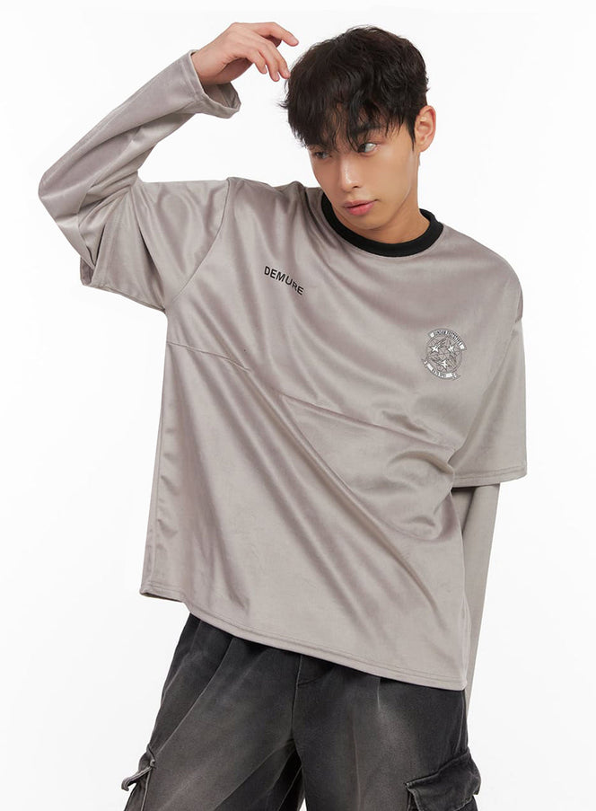 mens-casual-long-sleeve-sports-tee-id427 / Gray