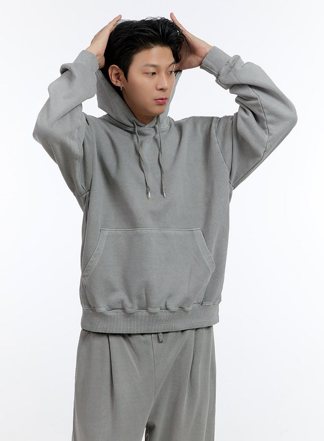 mens-vintage-wash-hoodie-io428 / Gray