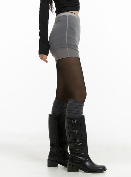 sheer-spandex-micro-shorts-cm421 / Gray