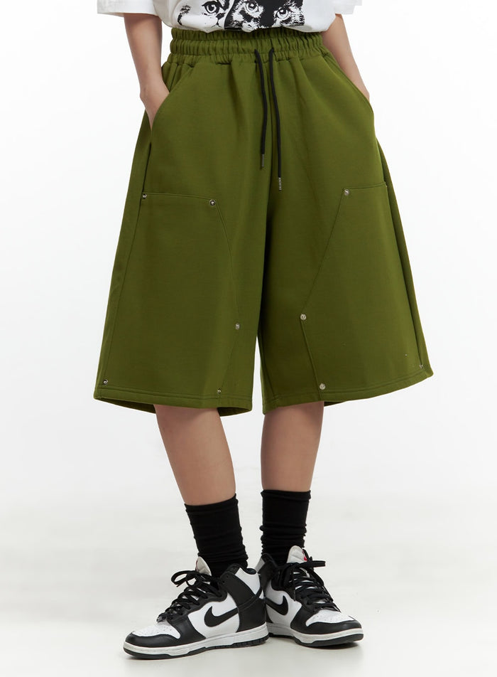 stud-wide-sweatpants-cu420 / Green