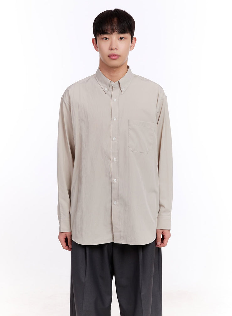 Men's Collared Long Sleeve Shirt IM512