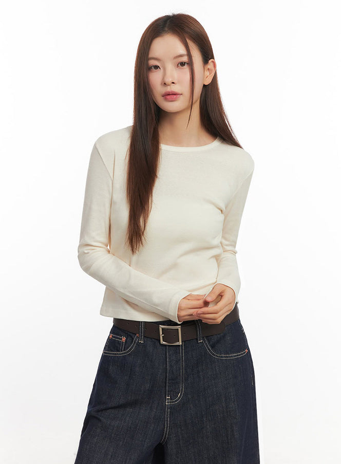 Essential Round Neck Long Sleeve Top IM514