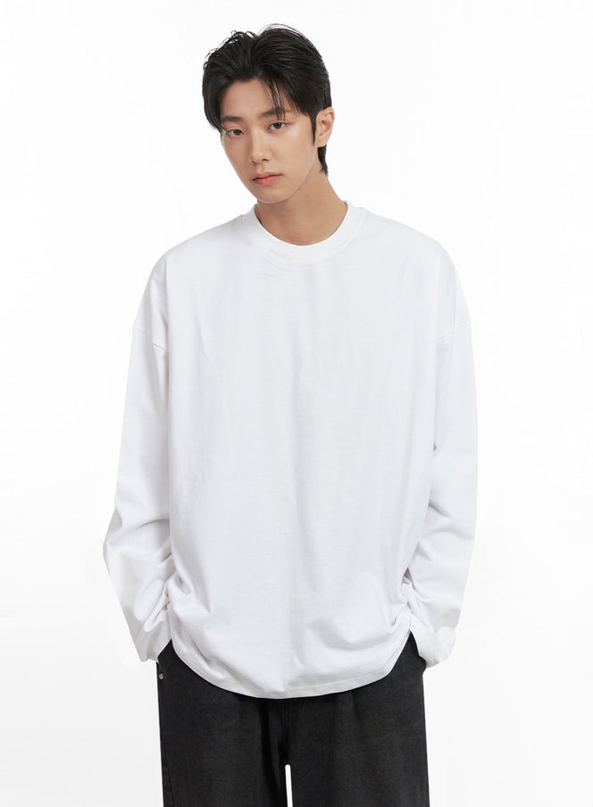 mens-long-sleeve-oversized-tee-id406 / White