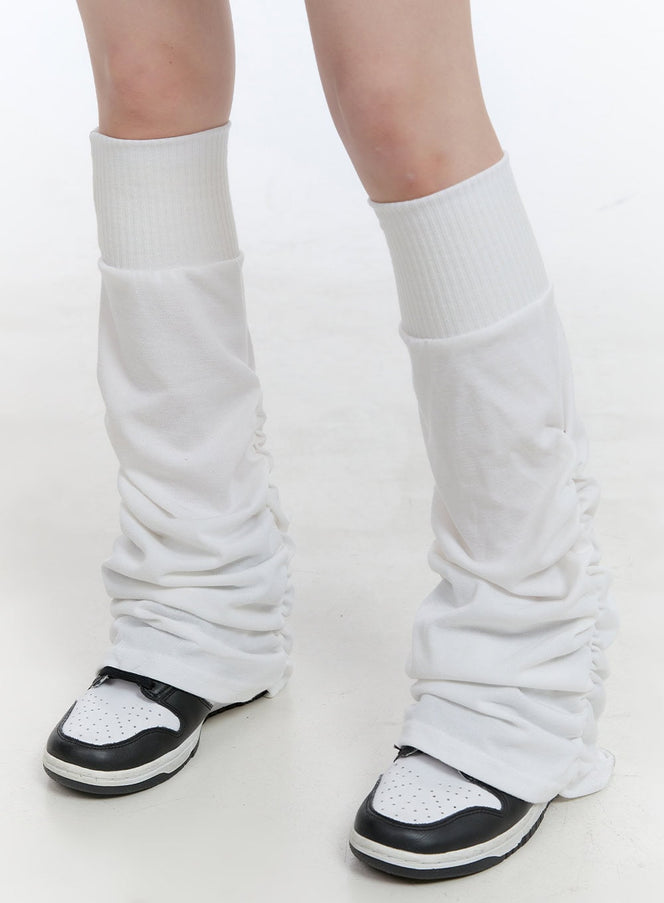 shirred-leg-warmers-cg413 / White