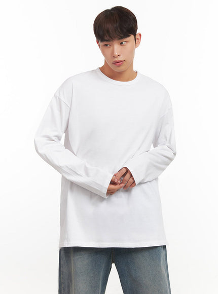 Men's Essential Oversized Long-Sleeve T-Shirt IF517