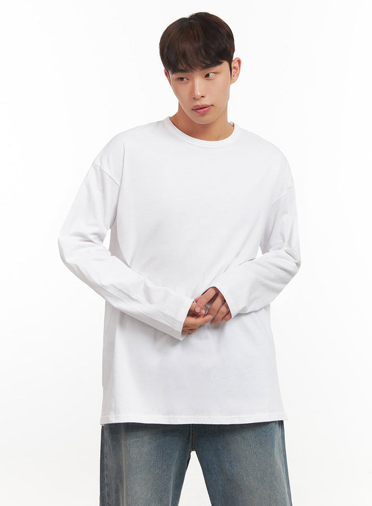 Men's Essential Oversized Long-Sleeve T-Shirt IF517