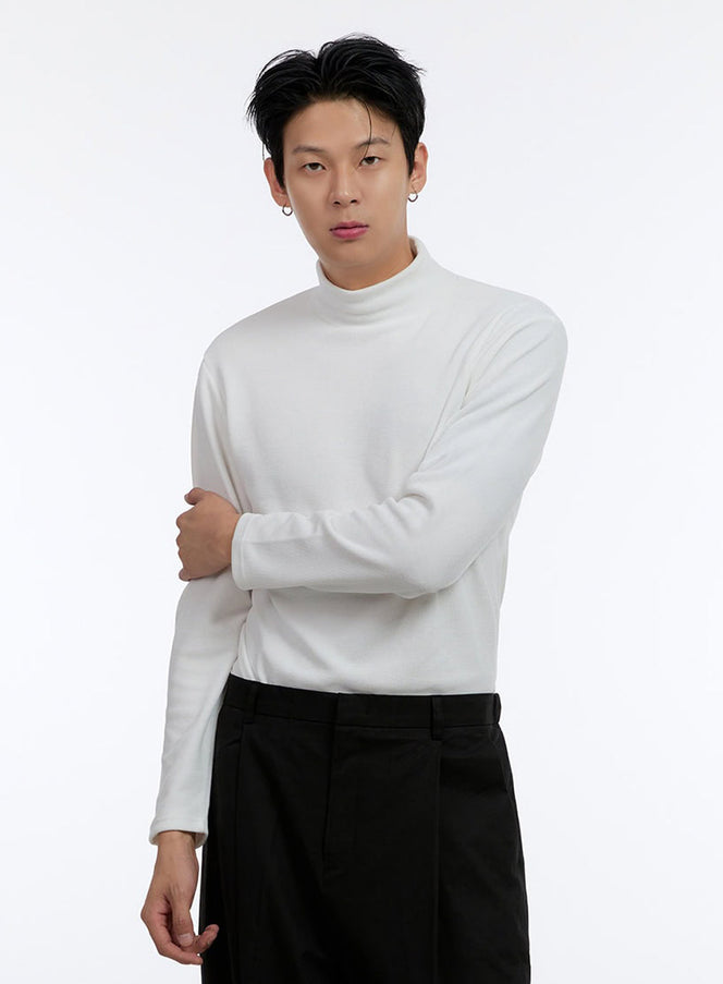 mens-turtle-neck-shirt-io428 / White