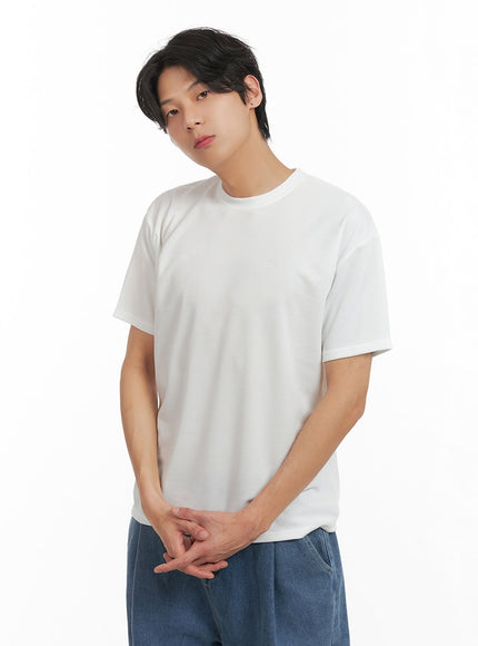 mens-basic-t-shirt-white-iy402 / White