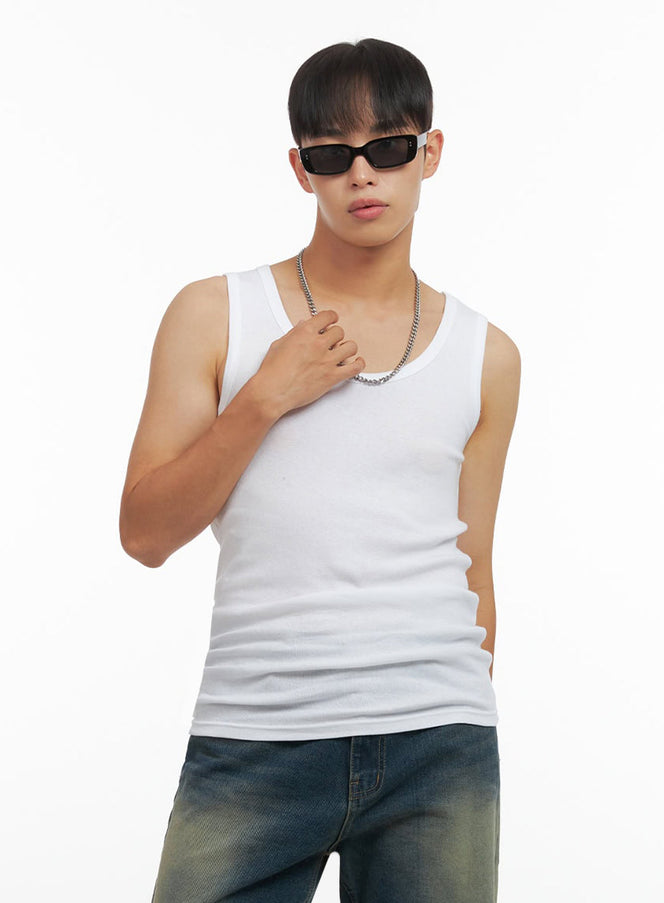 mens-basics-tank-top-io420 / White