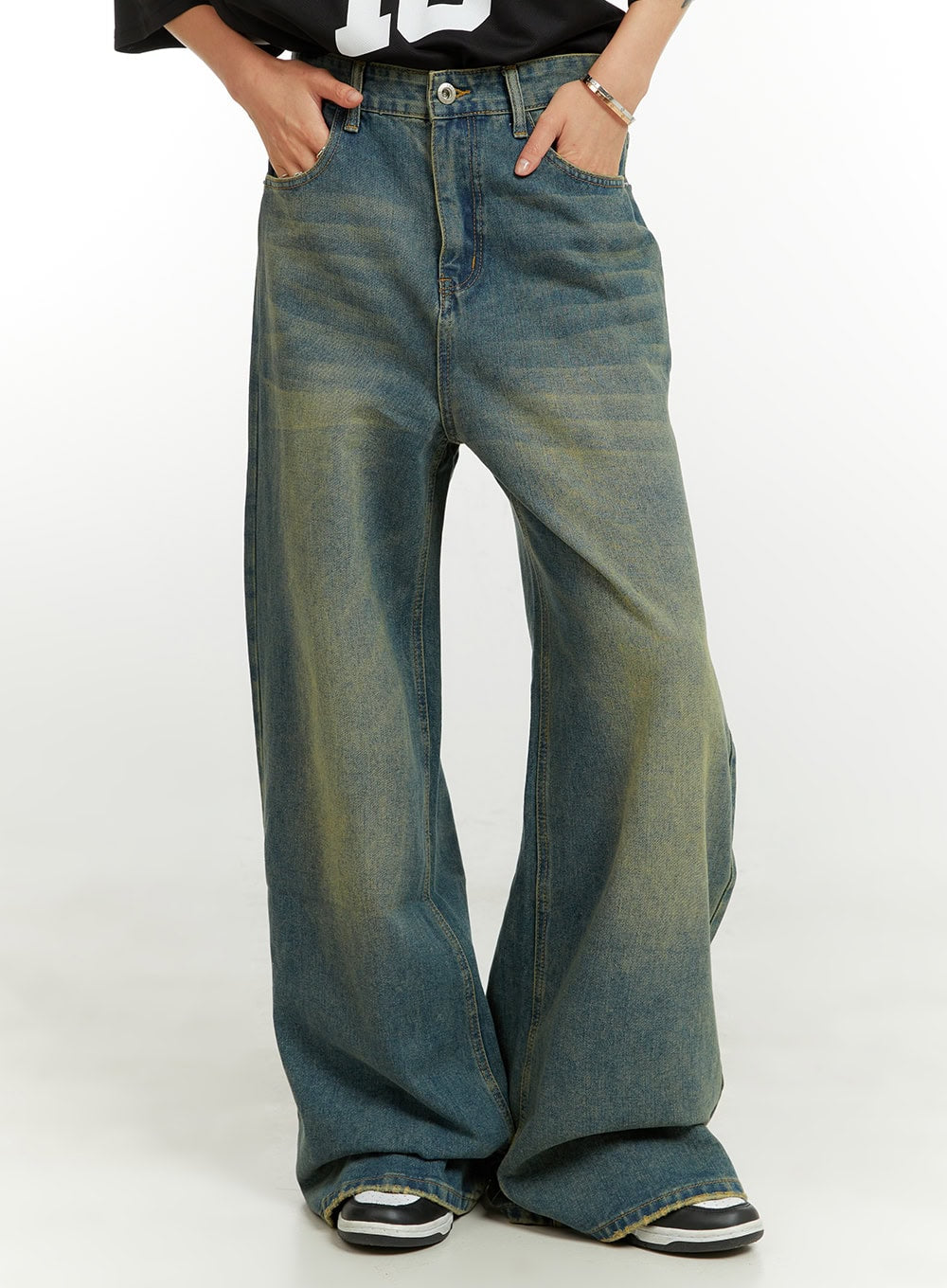 vintage-low-rise-baggy-jeans-cu421 / Yellow