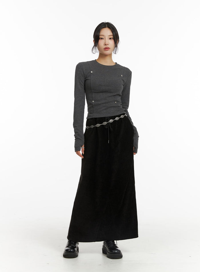 drawstring-waist-maxi-skirt-cj417