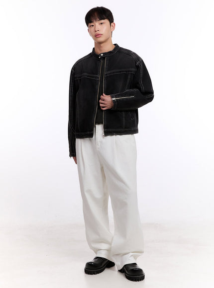 Men's Stitched Pintuck Cotton Pants IM512