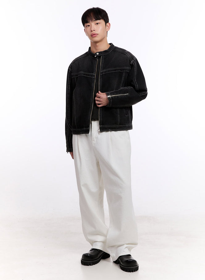 Men's Stitched Pintuck Cotton Pants IM512