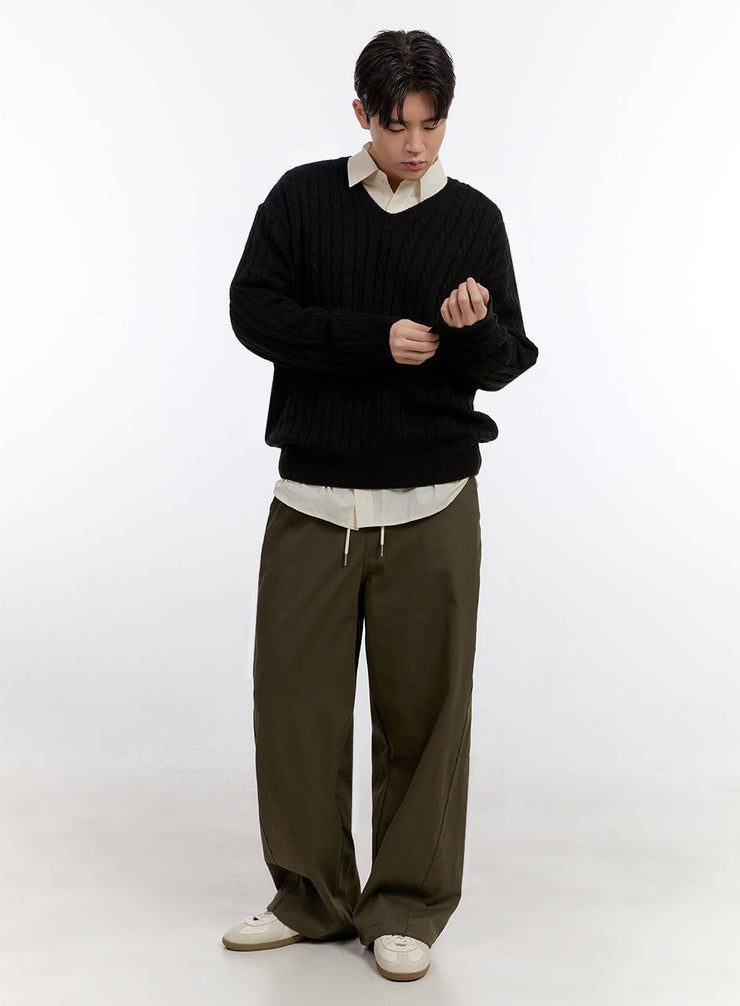 Men's Classic Wide-Fit Slacks Pants IF528