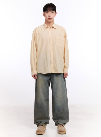 Men's Wide-Fit Washed Baggy Jeans IM512