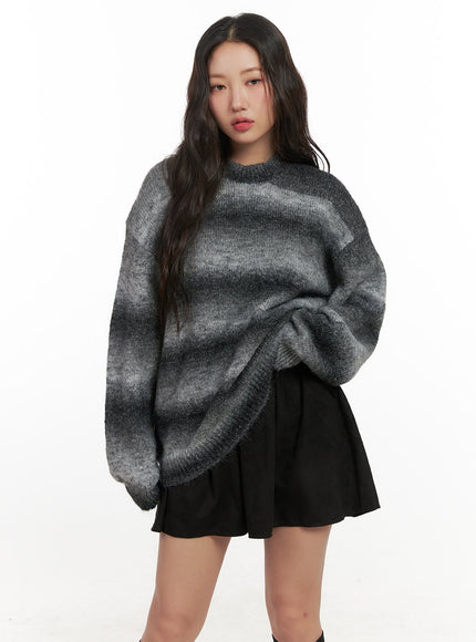 oversized-gradient-sweater-cn426 / Gray