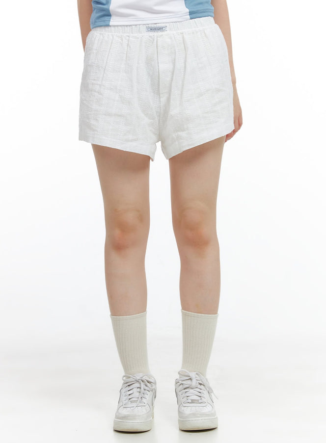 banded-summer-shorts-cg408 / Light beige