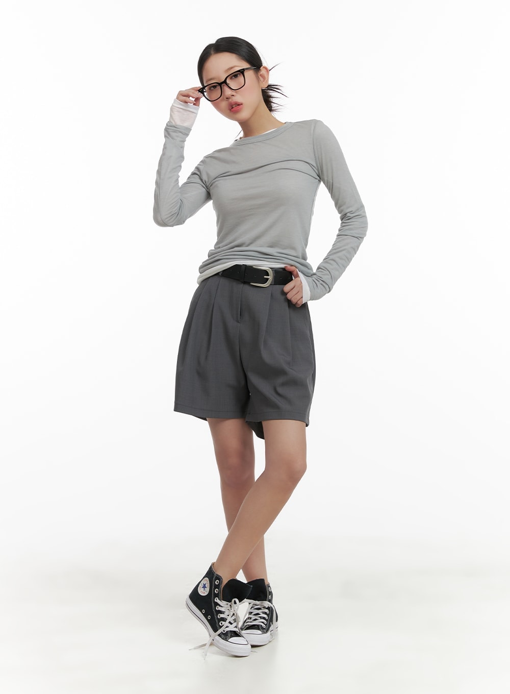 pintuck-tailored-shorts-ca409