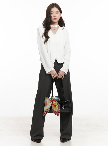 Buckle-Up Wide-Fit Slacks Pants CM511