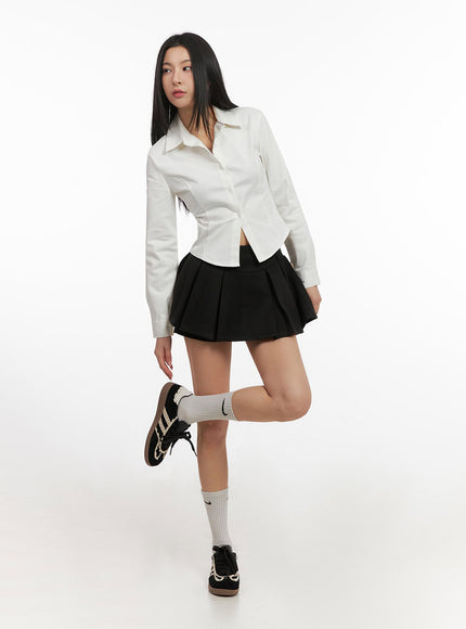 Classic Buttoned Slim-Fit Collared Shirt IJ503