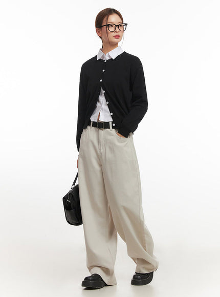 Comfy Cotton Wide-Leg Trousers IM513