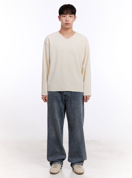 Men's Oversized V-Neck Sweater IM512