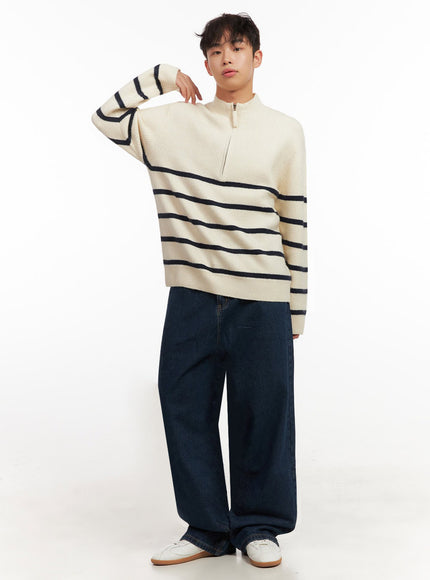 mens-striped-half-zip-knit-sweater-id431