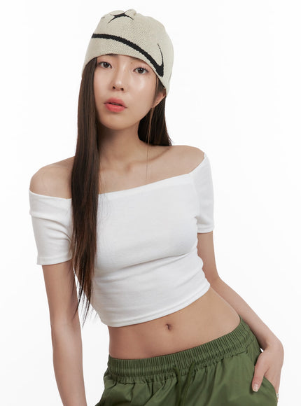 graphic-beanie-oa429 / Beige