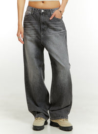low-rise-loose-fit-baggy-jeans-cu421 / Black