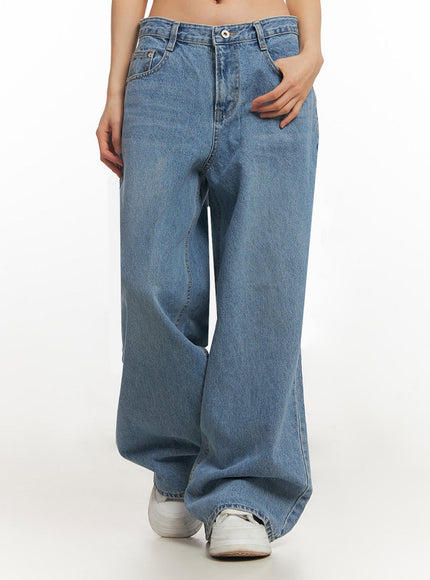 kathleen-wide-leg-baggy-jeans-im514 / Blue